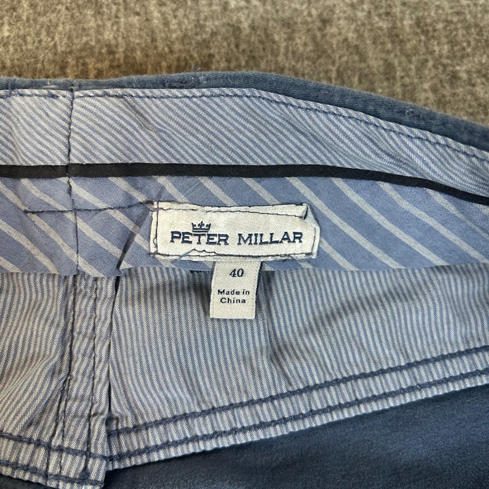Peter Millar EB66 Blue Five Pocket Performance Pants Mens 40x30 Golf Trousers - Picture 3 of 7